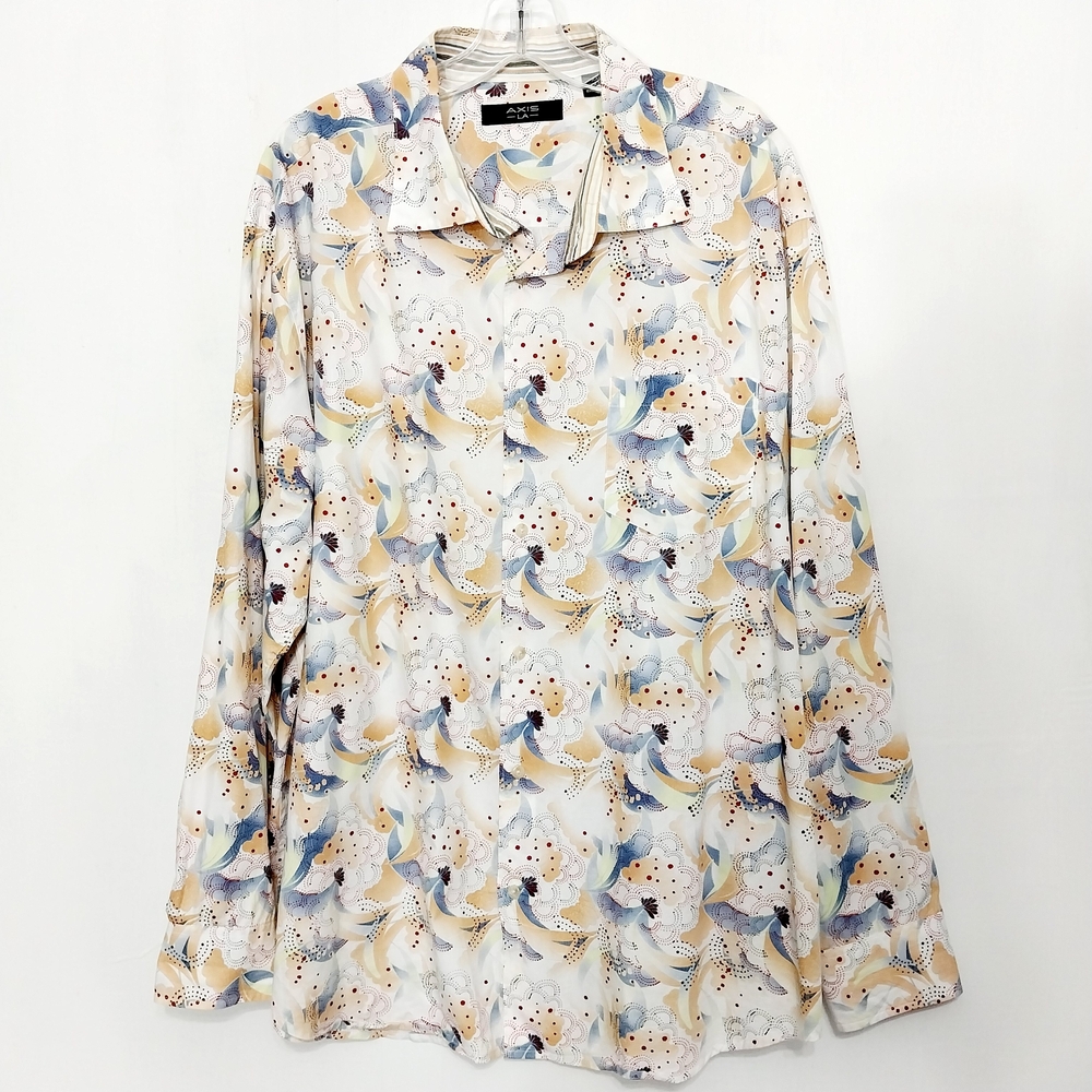 🔵BOGO FREE🔵 Axis LA Button Down Shirt Mod Hippie Design Sz XXL